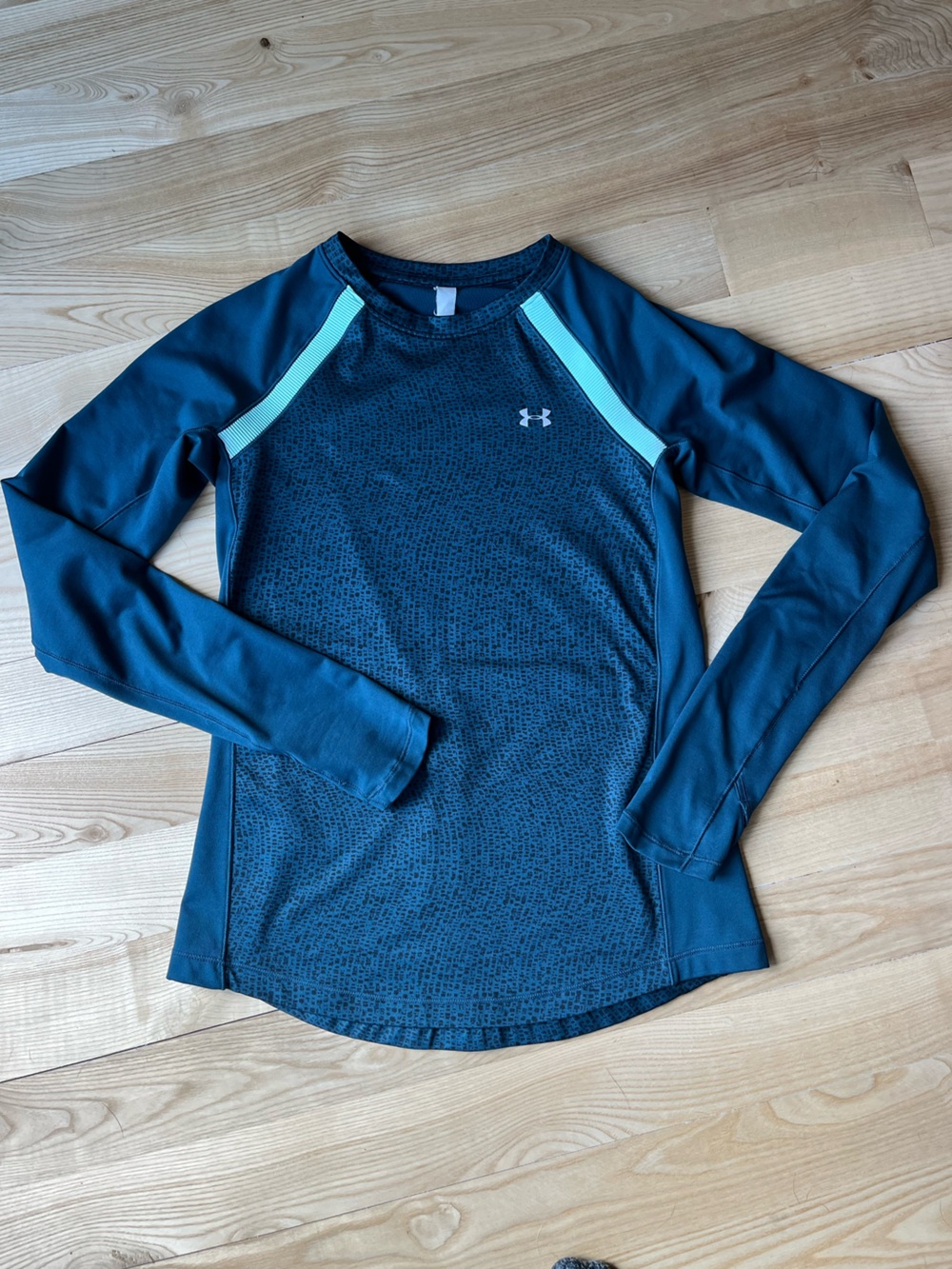 Under Armour Teal Long Sleeve Fleece Performance Shirt